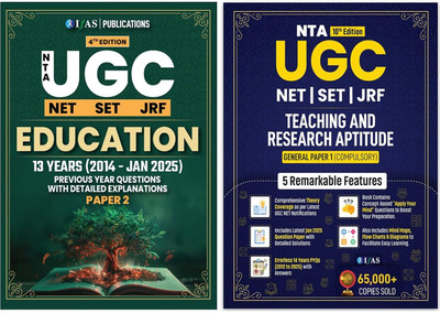 UGC NET Education Paper 2 and UGC NET Paper 1 Books  - 2025 [2 Books Set] | Previous Year Solved Papers Unit Wise Sorted with Detailed Solutions | Best Seller Previous Year Question Paper PYQ Book for NTA UGC NET/JRF and SET Education Examinations (Paper 1 & Paper 2) in India | IFAS Publications(Pap