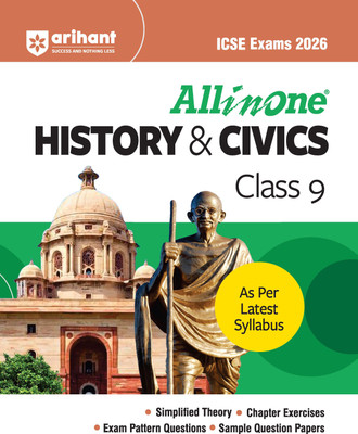 Arihant All in one History & Civics Class 9 for ICSE Exams 2026 | With Simplified Theory, Topic & Chapter Exercises, Exam Pattern Questions, Sample Question Papers(English, Hardcover, unknown)