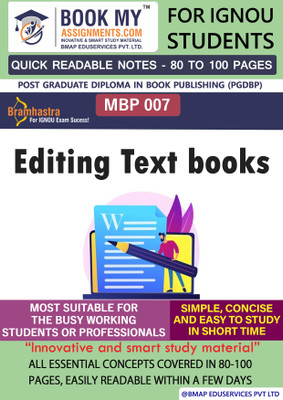 IGNOU MBP 007 Editing Text books Study Material For IGNOU Students Latest Edition Conquer Complex Concepts(Paperback, BMA Publication)