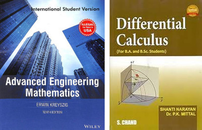 Advanced engineering mathematics by Erwin kreyszig, Tenth edition(USED-GOOD) & Differential Calculus(USED-GOOD)(Paperback, Erwin Kreyszig, Narayan)