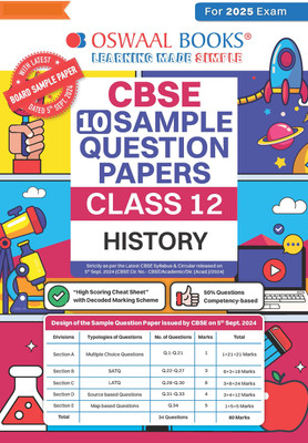 Oswaal Cbse Sample Question Papers Class 12 History(English, Paperback, unknown)