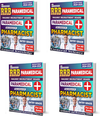RRB Pharmacist (Entry Grade) Exam Book 2024-25 (Set of 4 Books): Railway Paramedical Pharmacist Entry Grade Success Kit(Paperback, Rekha Jha)