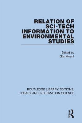 Relation of Sci-Tech Information to Environmental Studies(English, Hardcover, unknown)