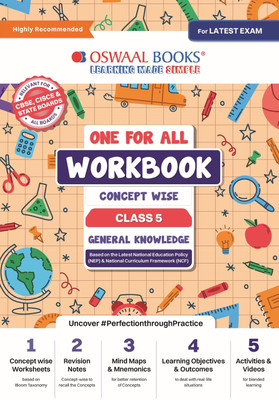 Oswaal One for All Workbook, Class-5, General Knowledge (for Latest Ex(English, Hardcover, unknown)