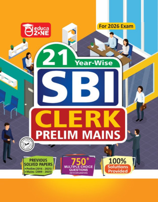 EDUCAZONE SBI Clerk Prelim Mains Solved Papers Book For 2026 Exam(Paperback, EDUCAZONE PANEL OF EXPERTS)