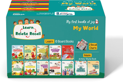 Disha Premium Gift Box Set for 1 - 5 Year Kids/ Children - Early Joys - My First Bundle of Joy 2 - MY WORLD | Learn, Recall, Relate | 10 Board, 2 Activity Books & 2 Charts in a Utility Box | Mini Library(Paperback, Team Early Joys)