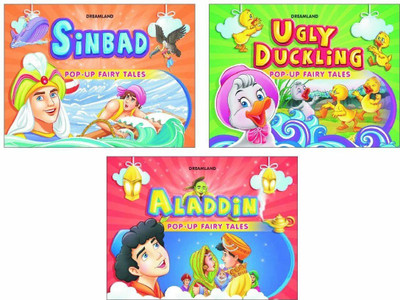 Pop Up Fairy Tales Pack-2  - Set of 3 Books Ugly Duckling, Sinbad & Aladdin) | 3D Pop-Up Story Books for Kids Age 3–7 Years | Classic Fairy Tales with Colourful Illustrations(English, Hardcover, unknown)