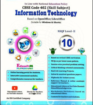 Edusoft Information Technology (CBSE Code 402) NSQF Level 2 Class 10 (2022-23)(Paperback, Edusoft)