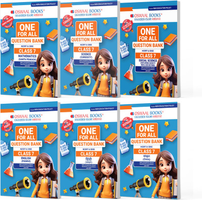 Oswaal One For All Question Banks NCERT & CBSE Class 7 (Set of 6 Books) Mathematics, Science, Social Science, English, Hindi And Sanskrit (For Latest Exam)(Product Bundle, Oswaal Editorial Board)