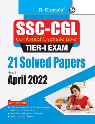 SSC-CGL TIER-I Exam - 21 SOLVED PAPERS (Held in April 2022)(English, Paperback, RPH Editorial Board)