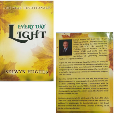 Everyday Light One Year Devotionals English Bible ,365 Days Read Schedule Easy To Read Version by Selwyn Hughes  - Everyday Light One Year Devotionals English Bible ,365 Days Read Schedule(Paperback, Selwyn Hughes)