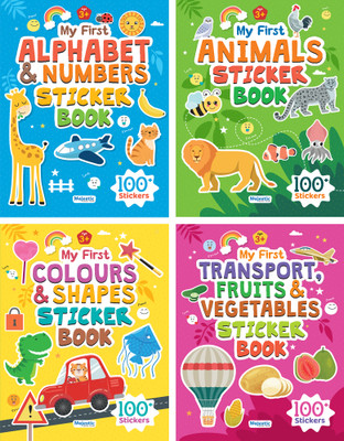 My First Sticker Books Set of 4 | Early Learning Activity Books for Kids with 400+ Stickers for Age 3+ | Fun & Engaging Stickers Book for Kids & Children(Paperback, Majestic Book Club)