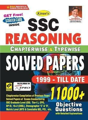 Kiran Ssc Reasoning Chapterwise and Typewise Solved Papers 1999-Till Date 11000+ Objective Questions(English, Paperback, unknown)