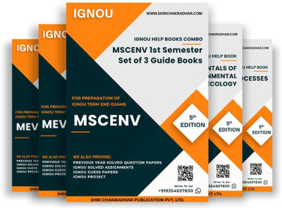 MSCENV 1st Semester IGNOU Study Material Combo (Set of 3 IGNOU Guide Books including MEV 011, MEV 012 & MEV 013) (M.Sc. Environmental Science) with Latest Solved PYQs & Chapter-Wise Questions - Get the PDF of this book at Rs. 99, WhatsApp us at +919354637830, or visit our website shrichakradhar.com MSCENV 1st Semester IGNOU Study Material Combo (Set of 3 IGNOU Guide Books including MEV 011, MEV 012 & MEV 013) (M.Sc. Environmental Science) with Latest Solved PYQs & Chapter-Wise Questions - Get the PDF of this book at Rs. 99, WhatsApp us at +919354637830, or visit our website shrichakradhar.com