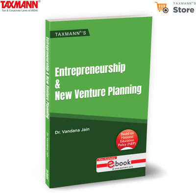 Taxmann's Entrepreneurship & New Venture Planning – Comprehensive Guide—Featuring Case Studies | Business Plan Competitions | Policy Reviews | Innovation & Startup Ecosystem Focus – UGCF | NEP(Paperback, Dr. Vandana Jain)