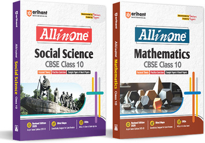 Arihant All In One Mathematics, Social Science Class 10th Based On Latest NCERT For CBSE Exams 2025-26 (Set of 2 Books)(Paperback, Er. Prem Kumar, Kriti Arora, Sushmita Dhar)