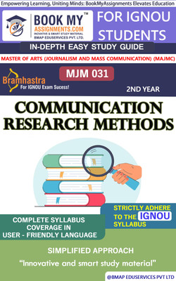 IGNOU MJM 31 Communication Research Methods Study Guide (In Depth Guide) for Ignou Student(Paperback, BMA Publication)