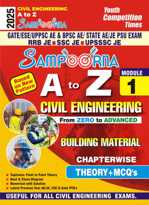 Civil Engineering (A to Z) Sampoorna Module-1 (Building Material) Chatpterwise Theory+ MCQs 2025(Study Material, YCT)