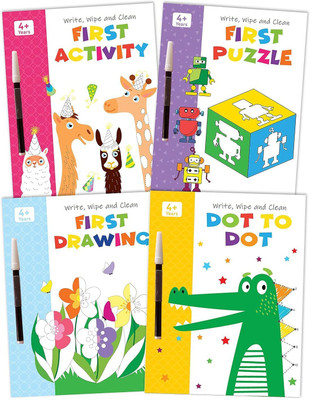 Set of 4 My First Wipe & Clean Activity Books(Paperback, Pegasus)