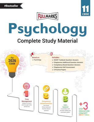 Full Marks Psychology Complete Study Material Class 11 | Based on Latest NCERT Textbook Psychology and CBSE Syllabus | Includes Chapterwise Summary, Solved Q/A, Practice Papers and More(Paperback, A K Bhatnagar, Ashish Bhatnagar) Full Marks Psychology Complete Study Material Class 11 | Based on Latest NCERT Textbook Psychology and CBSE Syllabus | Includes Chapterwise Summary, Solved Q/A, Practice Papers and More(Paperback, A K Bhatnagar, Ashish Bhatnagar)