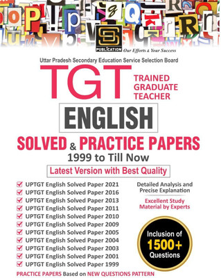 UPSESSB TGT (Trained Graduate Teacher) English: 11 Solved Papers from 2001 to Present + 5 Practice Sets - SD Publication  - UP TGT English 11: Solved Papers (2001-2021) & 05 Practice Sets - 1500+ Questions with Detailed Solutions by SD Publication(Paperback, SD Publication)