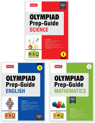 MTG Olympiad Prep-Guide Class-1 Mathematics, Science & English (Set of 3 Books) - Detailed Theory, IMO-NSO-IEO Previous Years Questions with Self Test For SOF 2025-26 Exam(Paperback, MTG Editorial Board)
