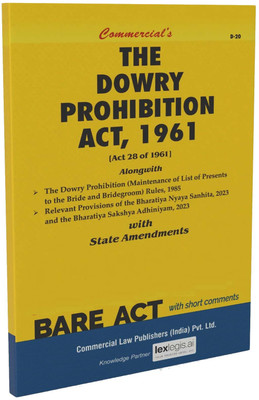 Dowry Prohibition Act, 1961 with State Amendments(Paperback, Commercial's)