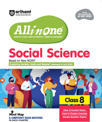 Arihant All in One Social Science Class 8 Book 2025–26 | Based on New NCERT & NEP 2020 | Mind Maps, Intext & Chapter Exercises, Competency Based Questions | Sample Question Papers | Class 8 NCERT Guide(Paperback, Nauseen Nigar, Prity Kumari)