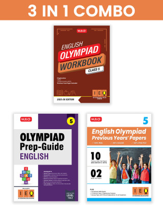 MTG Class-5 International English Olympiad (IEO) Workbook, Prep-Guide & Previous Years Papers (PYQs) with Mock Test Paper (Set of 3 Books) - SOF Olympiad Books For 2025-26 Exam(Paperback, MTG Editorial Board)