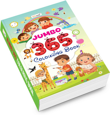 JUMBO - 365 Colouring Book :- Painting and drawing book for kids, creative learning for toddlers, educational colouring book(Paperback, GOWOO)