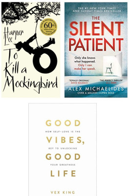 The Silent Patient & To Kill A Mockingbird & Good Vibes, Good Life (3 Book Combo)(Paperback, JMD BOOKS)
