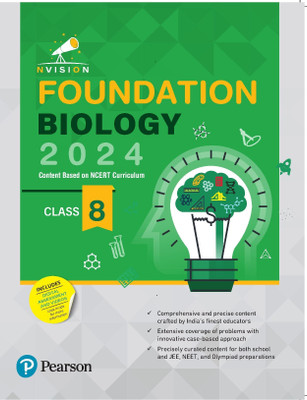 Pearson - Nvision Foundation 2024 Biology Class 8, | Based on NCERT Curriculum | School, JEE, NEET, Olympiad |(Paperback, Prashant Jain, Harshita Sharma, Nisha Gautam)