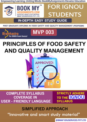 IGNOU MVP 003 Principles of Food Safety and Quality Management Study Guide (In Depth Guide) for Ignou Student(Paperback, BMA Publication)