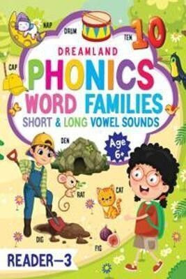 Phonics Reader - 3  - Word Families with Short & Long Vowel Sounds | Fun Phonics Practice for Early Readers, Preschool & Primary School | Colourful Activities to Build Vocabulary(English, Paperback, unknown)