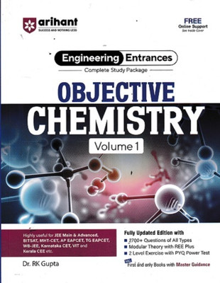 COMPLETE STUDY PACKAGE FOR ENGINEERING ENTRANCES OBJECTIVE CHEMISTRY Vol. 01(Paperback, DR. RK GUPTA)