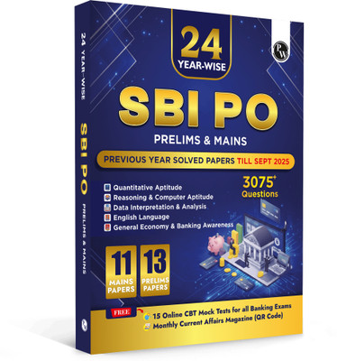 PW 24 SBI PO Prelims & Mains Solved Papers (Till Sept 2025) PYQ For ...