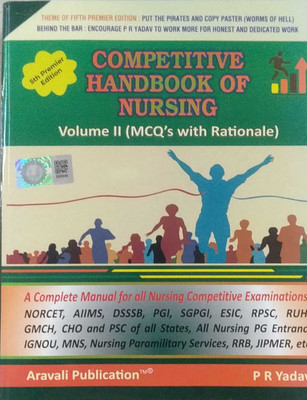 PRAHLAD RAM YADAV COMPETITIVE HANDBOOK OF NURSING VOLUME II 5th edition 2024(BOOK, PRAHLAD RAM YADAV)