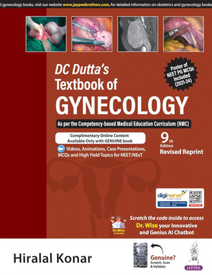 DC DUTTA'S TEXTBOOK OF GYNECOLOGY with 1 Disc(Paperback, Hiralal Konar)