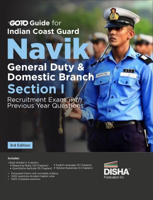 GoTo Guide for Indian Coast Guard Navik General Duty & Domestic Branch Section I Recruitment Exams with Previous Year Questions 3rd Edition(Paperback, Disha Experts)