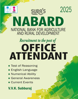 SURA`S NABARD Office Attendant Exam Book Guide in English Medium Latest Updated Edition 2025  - SURA`S NABARD Office Attendant Exam Book Guide Study Materials in English Medium(Paperback, V.V.K SUBBURAJ)