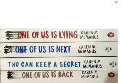 One Of Us Is Lying + One Of Us Is Next + Two Can Keep A Secret + One Of Us Is Back (Set Of 4 Books) (Paperback, Karen M. McManus)(Paperback, Karen M. McManus)