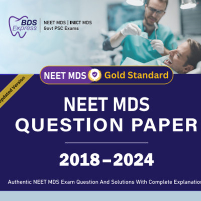 NEET MDS Previous Year Question Paper (2018-2024)
Authentic NEET PG Exam Question, Solution with Complete Explanation - NEET MDS Previous Year Question Paper (2018-2024)
Authentic NEET PG Exam Question, Solution with Complete Explanation(softbound, Dr Tabiha Khan) NEET MDS Previous Year Question Paper (2018-2024)
Authentic NEET PG Exam Question, Solution with Complete Explanation - NEET MDS Previous Year Question Paper (2018-2024)
Authentic NEET PG Exam Question, Solution with Complete Explanation(softbound, Dr Tabiha Khan)