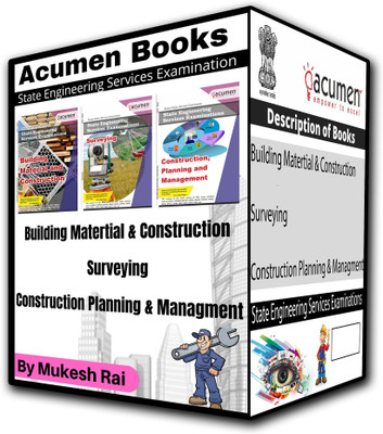 State Engineering Services Examinations
Surveying + Construction Planning And Management + Building Material And Construction Student Examination Preparation Books(Paperback, MUKESH RAI) State Engineering Services Examinations
Surveying + Construction Planning And Management + Building Material And Construction Student Examination Preparation Books(Paperback, MUKESH RAI)