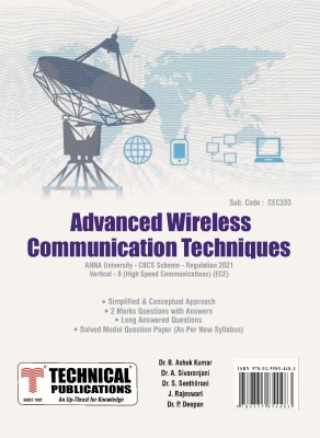 Advanced Wireless Communication Techniques for BE Anna University R21CBCS (V, VI, VII, VIII(Vertical VIII - ECE - CEC333))(Paperback, Dr. B. Ashok Kumar, Dr. A. Sivaranjani, Dr. S. Senthilrani, J. Rajeswari, Dr. P. Deepan)