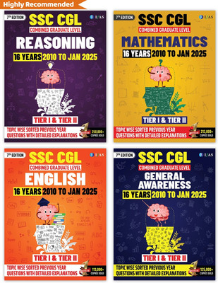 SSC CGL Book 2025  - SSC CGL Previous Year Papers (2010 to Jan 2025) | Tier 1 & Tier 2 Exam [Set of 4 Books] | SSC CGL Maths, Reasoning, English and General Awareness Books | Best Seller Chapter Wise & Topic Wise Sorted SSC CGL Previous Year Question Paper | IFAS Publications(Paperback, IFAS Publica
