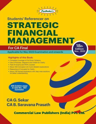 Commercial CA Final Padhuka Students Referencer on Strategic Financial Management For New Syllabus By G Sekar , B Sarvana Prasath Applicable for May 2023 Exam(Paperback, G Sekar) Commercial CA Final Padhuka Students Referencer on Strategic Financial Management For New Syllabus By G Sekar , B Sarvana Prasath Applicable for May 2023 Exam(Paperback, G Sekar)