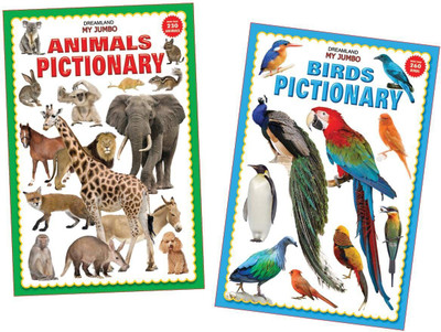 Jumbo Pictionary Pack  - Illustrated Books for Kids Age 3-7 | Learn Animals and Birds in Alphabetical Order with Colourful Pictures to Build Vocabulary, Observation Skills, and Early Learning(English, Paperback, unknown) Jumbo Pictionary Pack  - Illustrated Books for Kids Age 3-7 | Learn Animals and Birds in Alphabetical Order with Colourful Pictures to Build Vocabulary, Observation Skills, and Early Learning(English, Paperback, unknown)