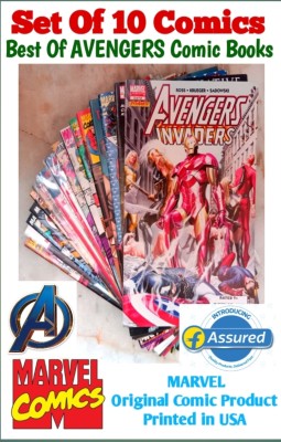 Set of 10 AVENGERS Comic | Best Avengers, Captain America, Thor, Hulk, Daredevil, Wolverine, Iron man, Fantastic Four, Mighty Avengers team and many more characters Comic. Assorted and Different issues Collection. with 10 Disc(Paperback, Ross, Krueger, Sadowski)