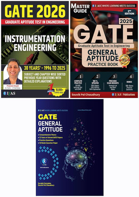 GATE Instrumentation Engineering, General Aptitude Theory and Practice Books  - 2026 | Previous Year Solved Papers with Detailed Solutions | Chapter wise Sorted PYQ & Practice Question Bank with Detailed Explanations | Best Selling Books Set for Instrumentation Examinations in India | IFAS Publicati