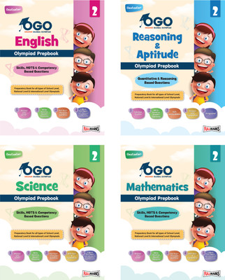 Full Marks OGO Olympiad Books for Class 2 | Combo of 4 Books (Math, Science, English, & Reasoning) - Engaging Guides with Practice Papers, Interactive Exercises & Concept Videos for 2024-25(Paperback, Full Marks)